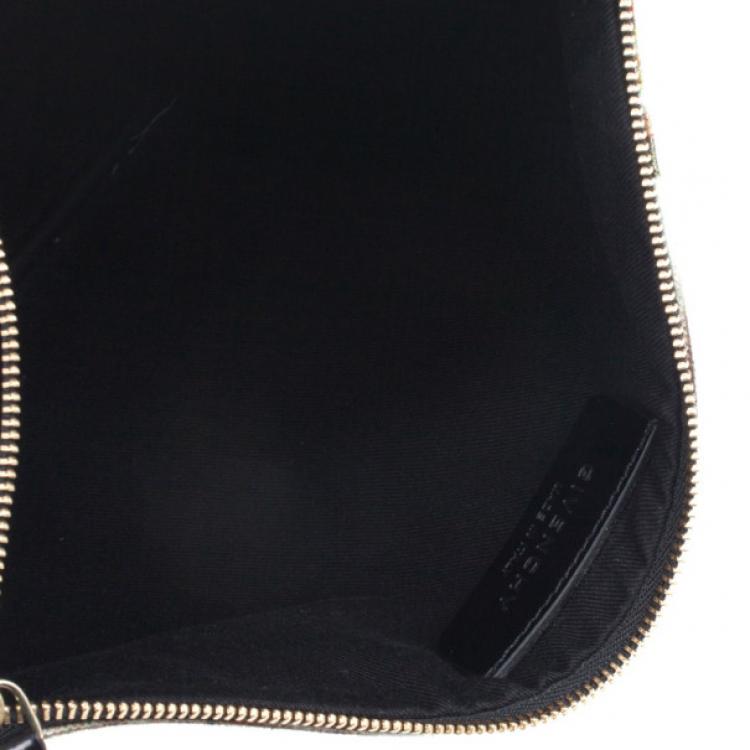 Pre Owned Givenchy Fighter Plane and Stars-Print Canvas Clutch