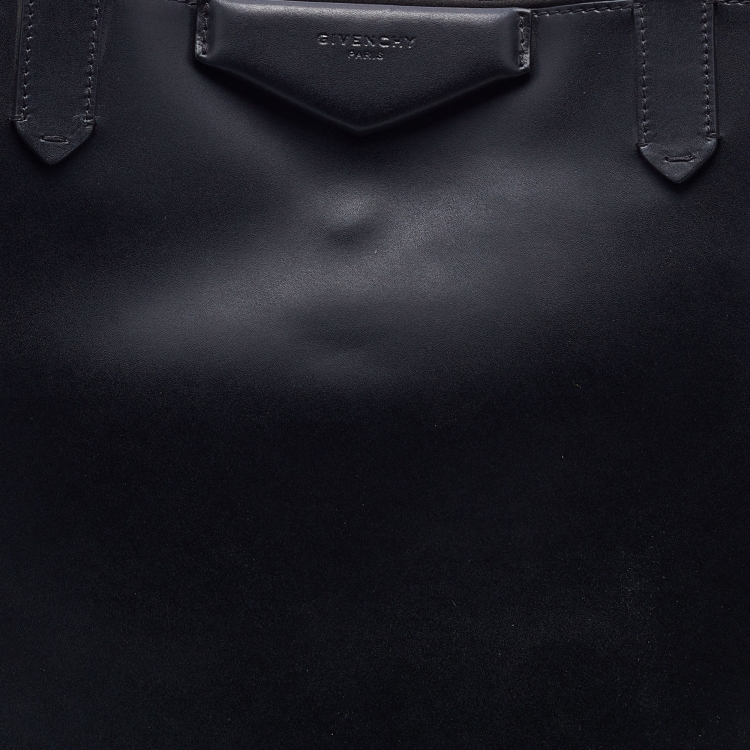 Pre Owned Givenchy Black Leather Antigona Whipstitch Handle Tote 