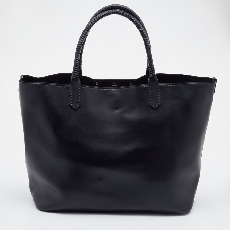 Pre Owned Givenchy Black Leather Antigona Whipstitch Handle Tote 