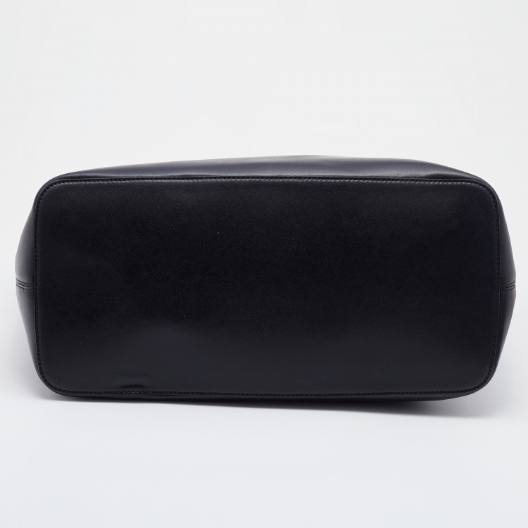 Pre Owned Givenchy Black Leather Antigona Whipstitch Handle Tote 