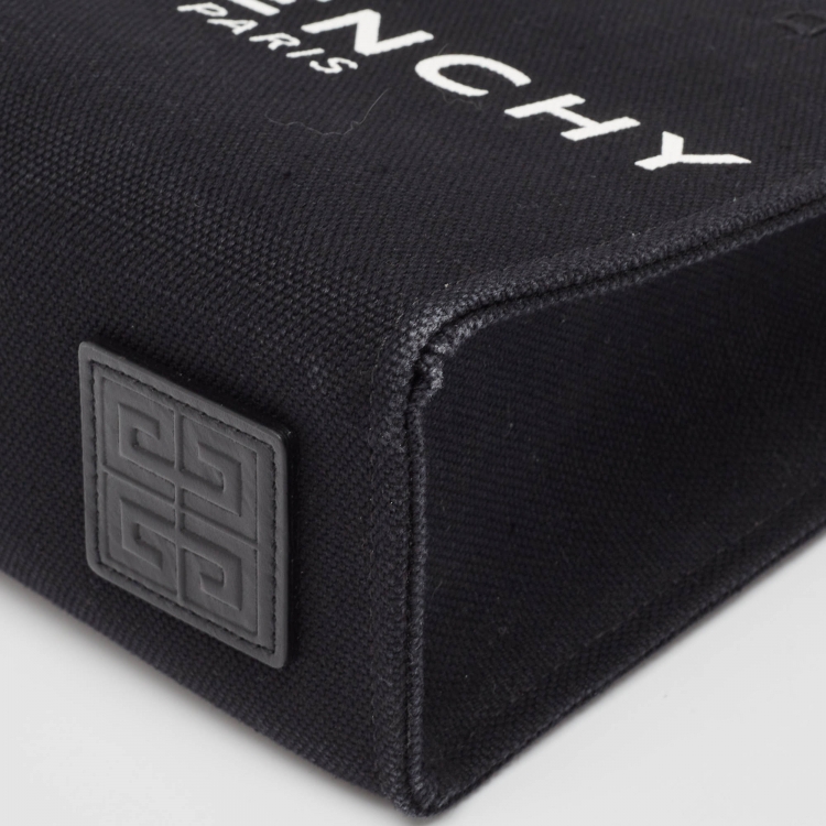 Pre Owned Givenchy Black Canvas and Leather Mini G Tote