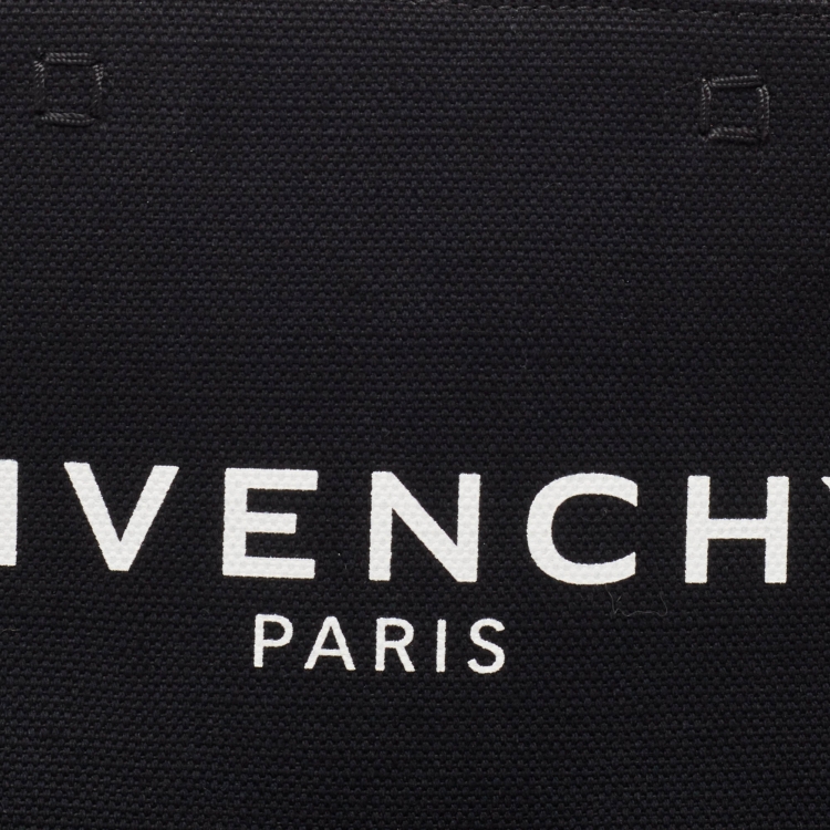 Pre Owned Givenchy Black Canvas and Leather Mini G Tote