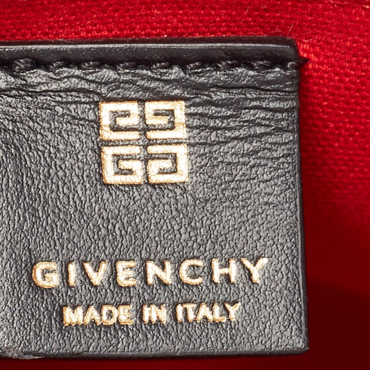 Pre Owned Givenchy Black Canvas and Leather Mini G Tote