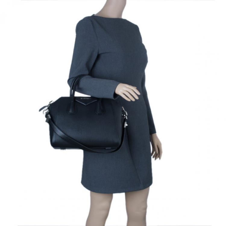 Pre Owned Givenchy Black Small Goatskin Antigona Satchel