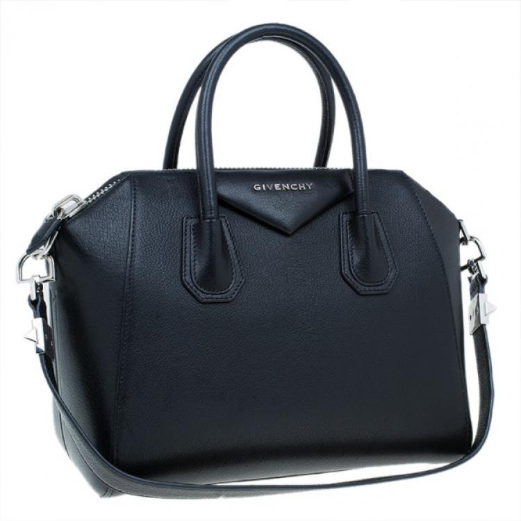 Pre Owned Givenchy Black Small Goatskin Antigona Satchel