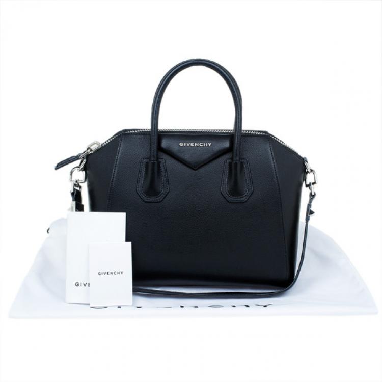Pre Owned Givenchy Black Small Goatskin Antigona Satchel