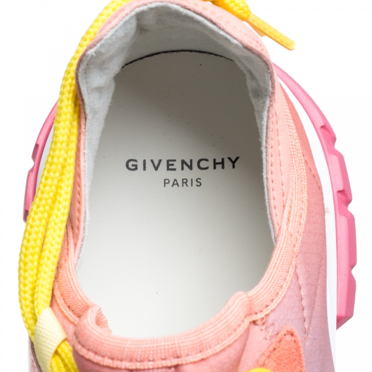 Pre Owned Givenchy Multicolor Fabric and Leather Spectre Degrade Low Top Sneakers Size 38