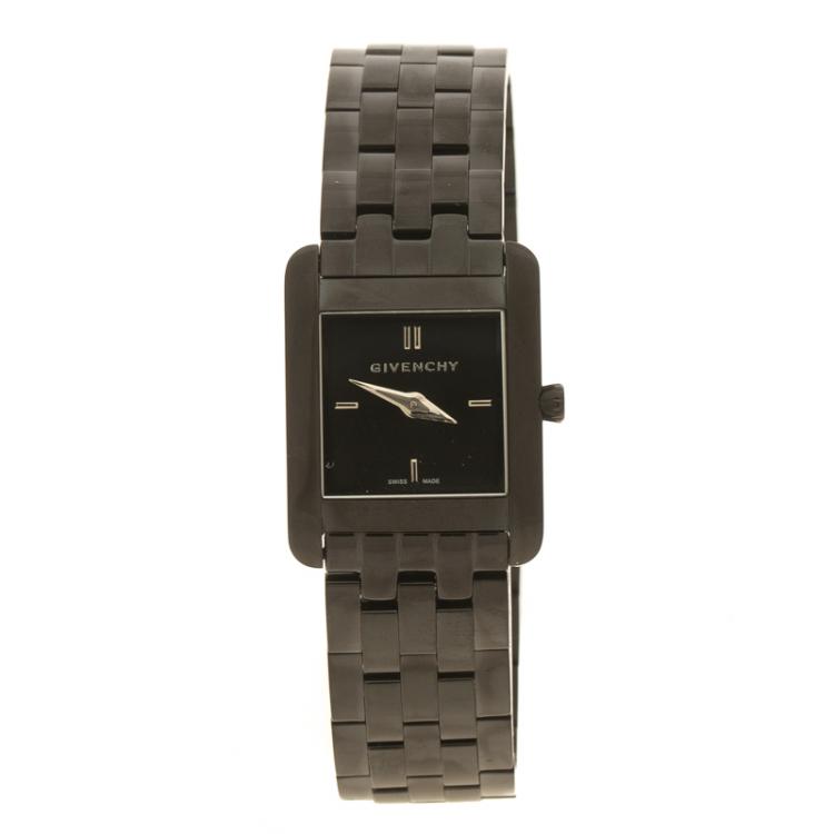 Pre Owned Givenchy Black Stainless  Steel  Asparas Women's Wristwatch 22 mm