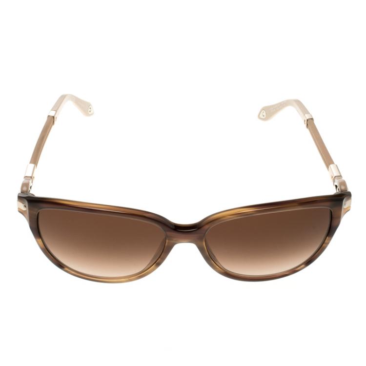 Pre Owned Givenchy Brown SGV918 Sunglasses 