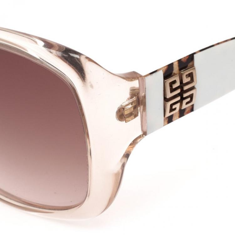 Pre Owned Givenchy White Squared Cat Eye Womens Sunglasses