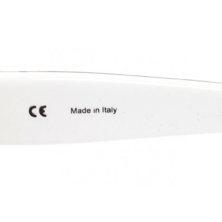 Pre Owned Givenchy White Squared Cat Eye Womens Sunglasses