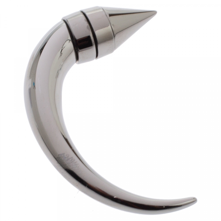 Pre Owned Givenchy Magnetic Shark Tooth Silver Tone Single Stud Earring