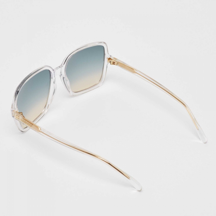 Pre Owned Givenchy Transparent/Blue Gradient GV 7123/G/S Square Sunglasses