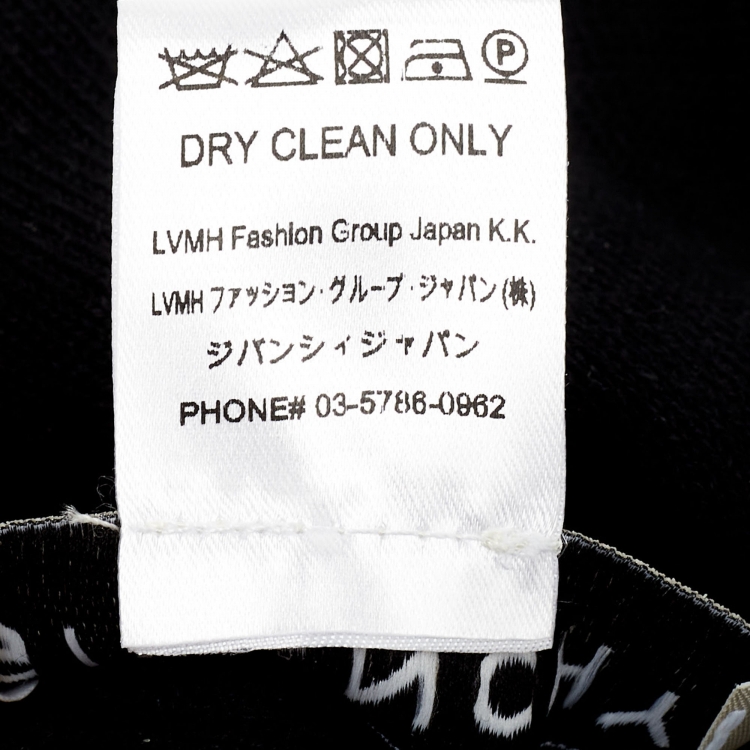 Pre Owned Givenchy Black Logo Print Cotton Knit Beanie 