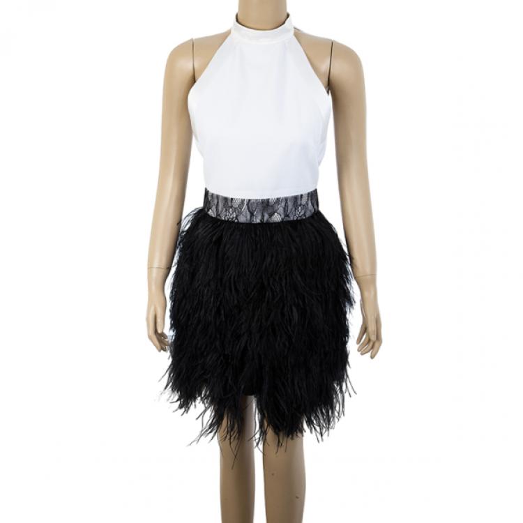 Pre Owned Givenchy Feathered Dress S