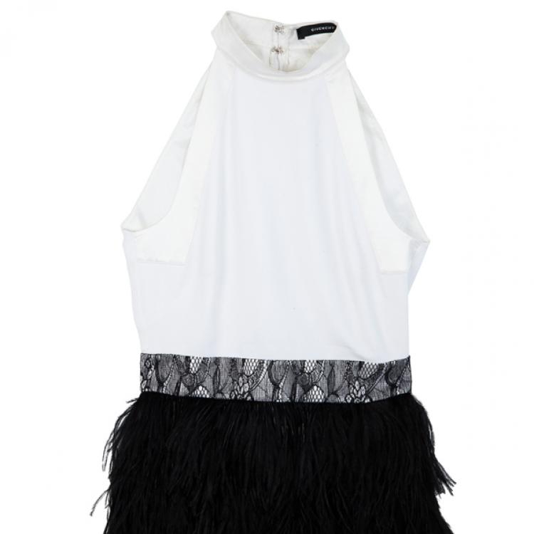 Pre Owned Givenchy Feathered Dress S