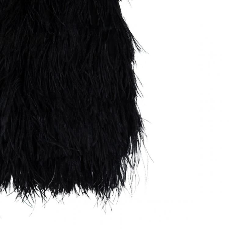 Pre Owned Givenchy Feathered Dress S