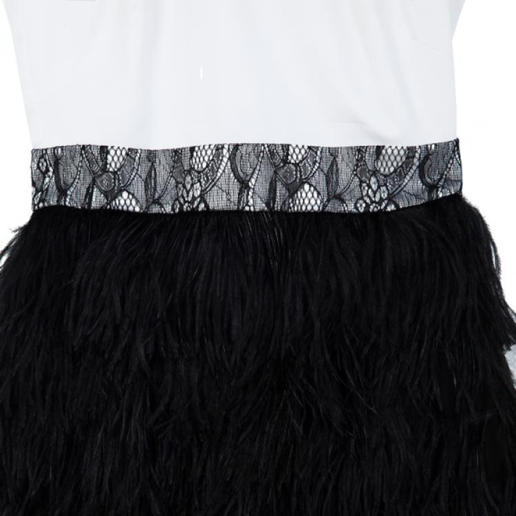 Pre Owned Givenchy Feathered Dress S