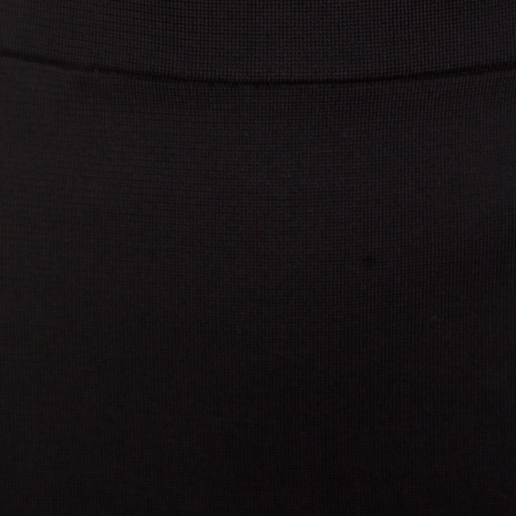 Pre Owned Givenchy Black Stretch Knit Asymmetric Hem Techno Cady Skirt M