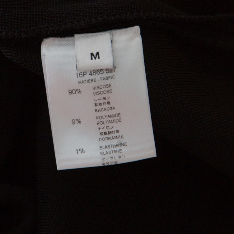 Pre Owned Givenchy Black Stretch Knit Asymmetric Hem Techno Cady Skirt M