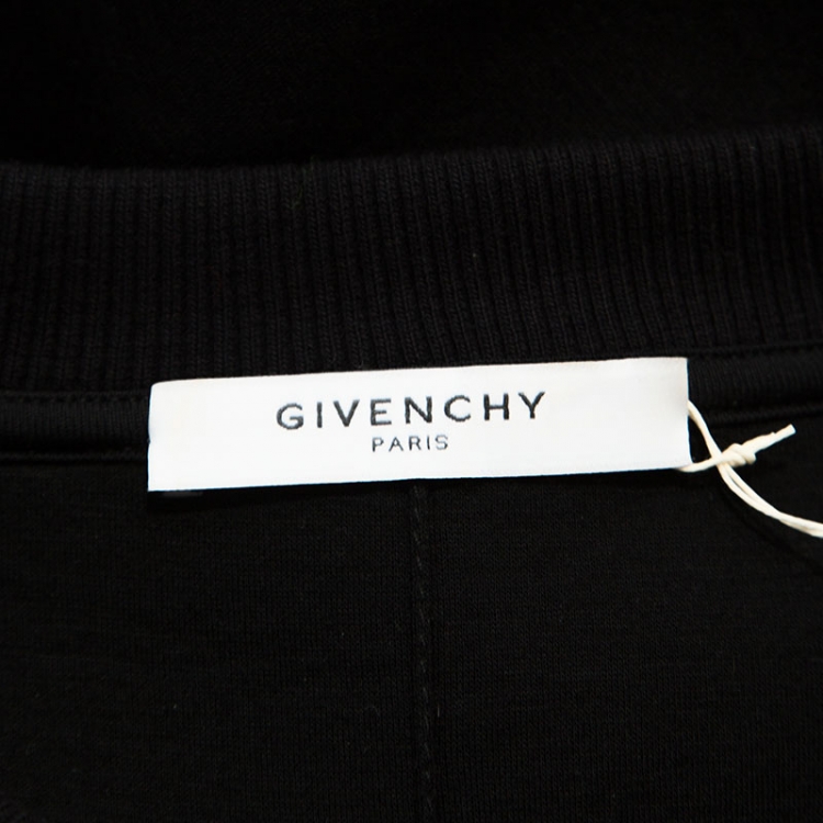 Pre Owned Givenchy Black Jersey Bambi Print Sweatshirt S