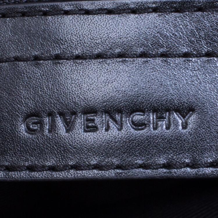 Pre Owned Givenchy Black Nylon Studded Wristlet Clutch
