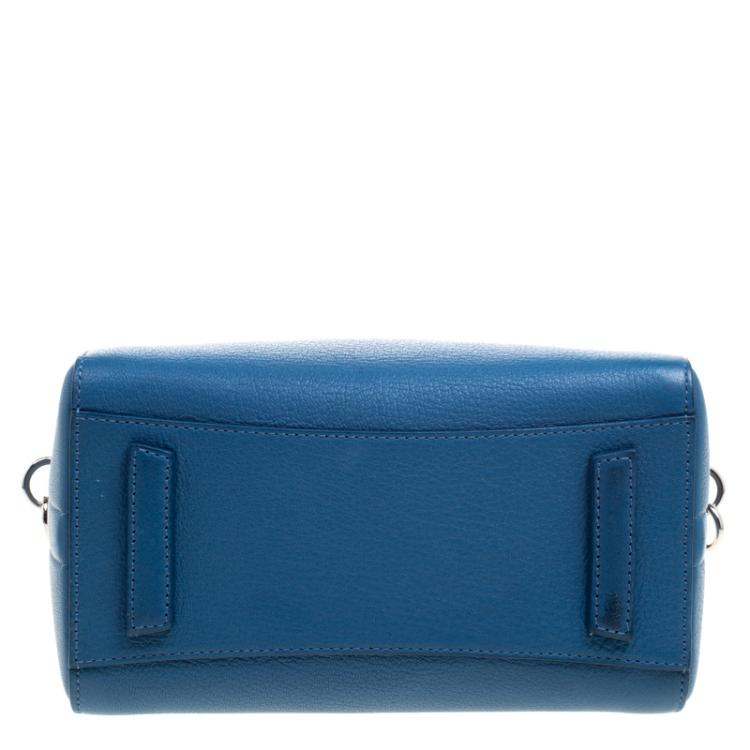 Pre Owned Givenchy Blue Leather Mini Antigona Satchel