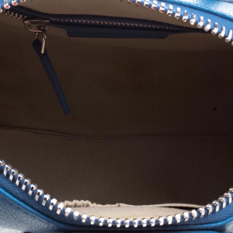 Pre Owned Givenchy Blue Leather Mini Antigona Satchel