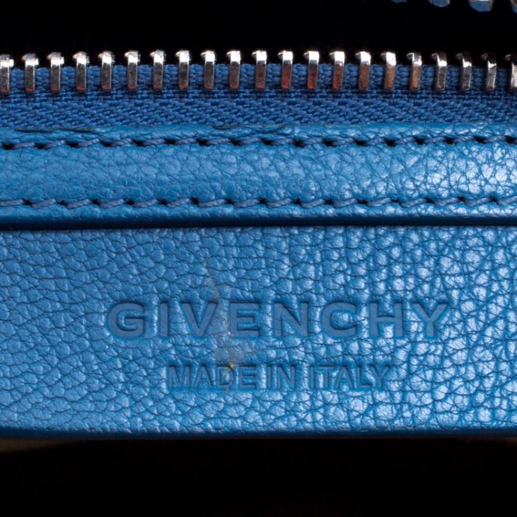 Pre Owned Givenchy Blue Leather Mini Antigona Satchel