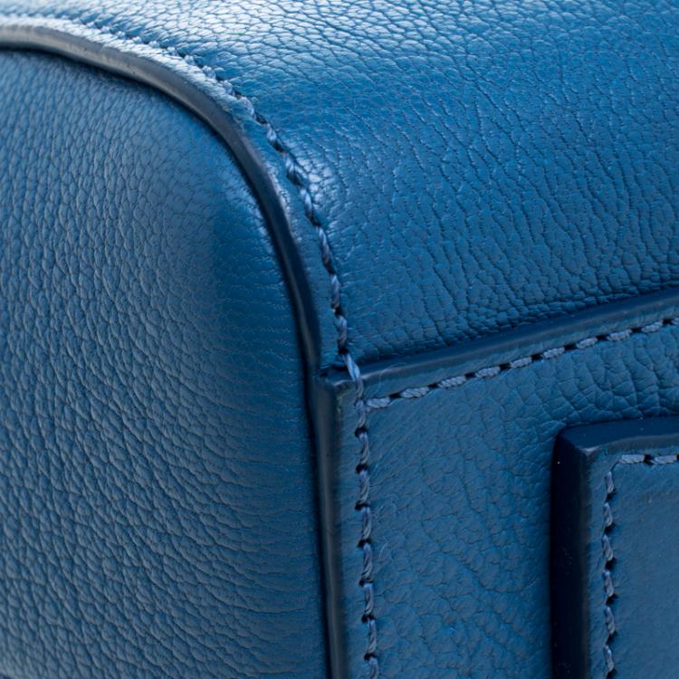 Pre Owned Givenchy Blue Leather Mini Antigona Satchel