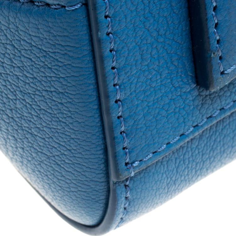 Pre Owned Givenchy Blue Leather Mini Antigona Satchel
