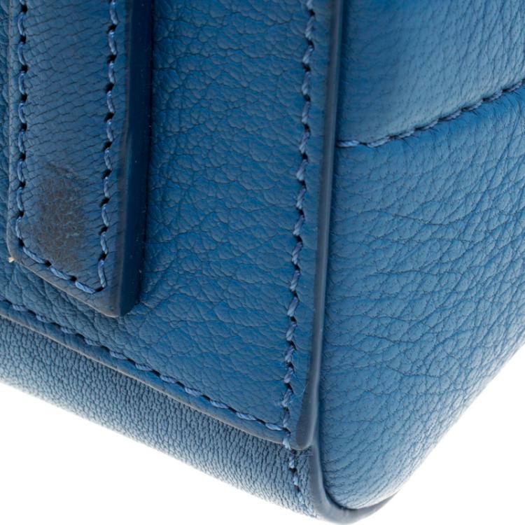 Pre Owned Givenchy Blue Leather Mini Antigona Satchel