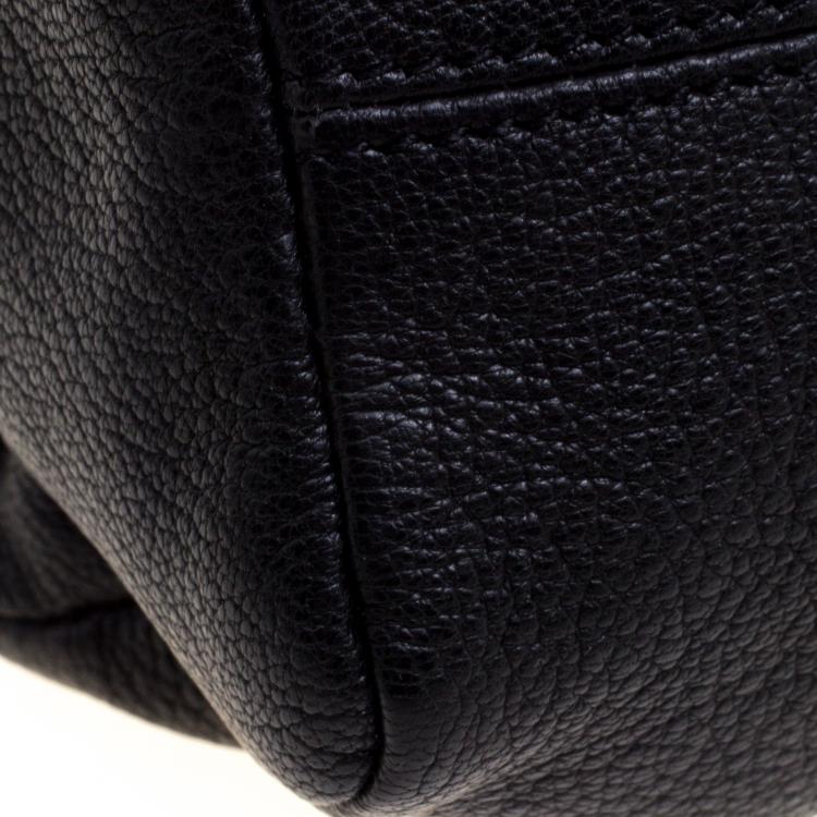 Pre Owned Givenchy Black Leather Pandora Wristlet Clutch
