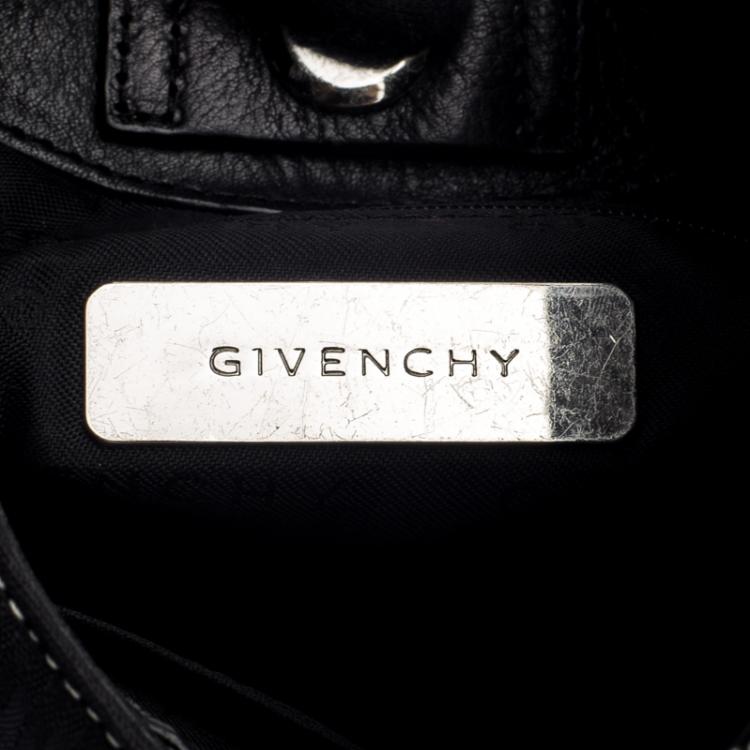 Pre Owned Givenchy Black Canvas Signature Hobo