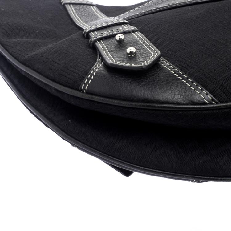Pre Owned Givenchy Black Canvas Signature Hobo