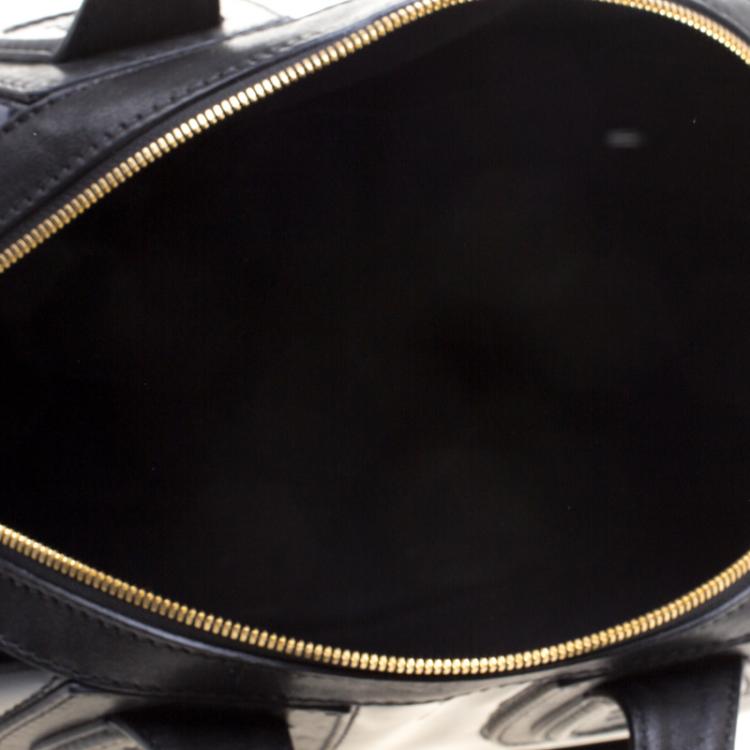 Pre Owned Givenchy Black Panther Print Patent Leather Medium Nightingale Tote