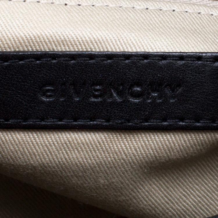 Pre Owned Givenchy Grey/Black Canvas and Leather Shoulder Bag