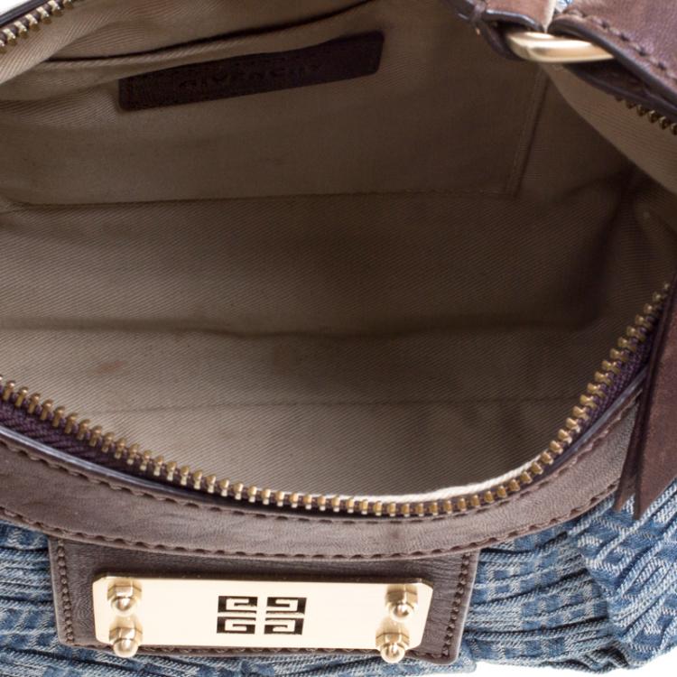 مملوكة مسبقًا Givenchy Blue/Brown Monogram Canvas Hobo