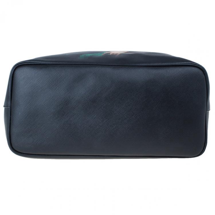 Pre Owned Givenchy Black Canvas Madonna Print Shopper