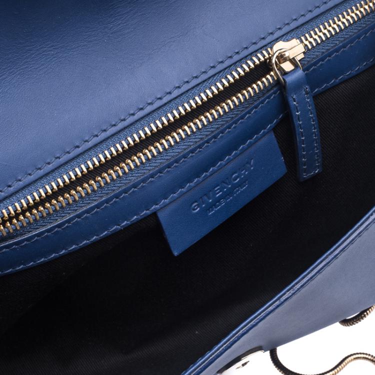 Pre Owned Givenchy Navy Blue Leather Obsedia Shoulder Bag