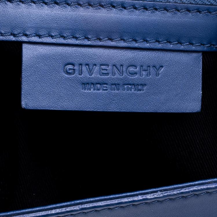 Pre Owned Givenchy Navy Blue Leather Obsedia Shoulder Bag