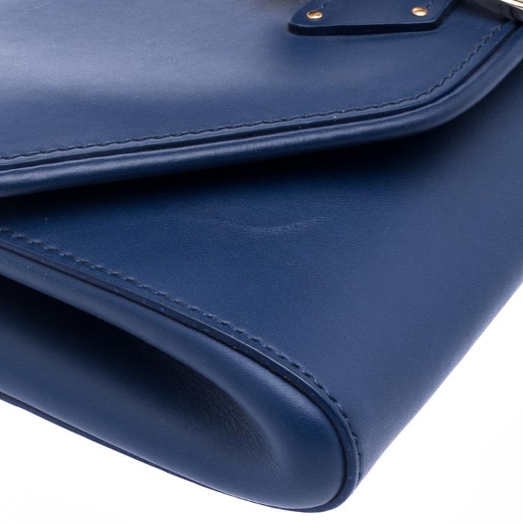 Pre Owned Givenchy Navy Blue Leather Obsedia Shoulder Bag