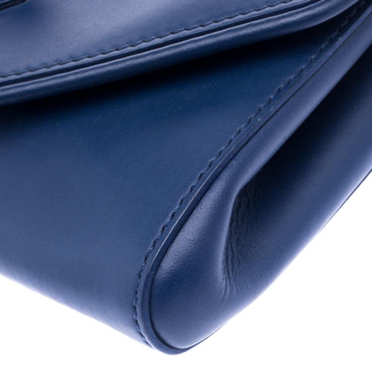 Pre Owned Givenchy Navy Blue Leather Obsedia Shoulder Bag