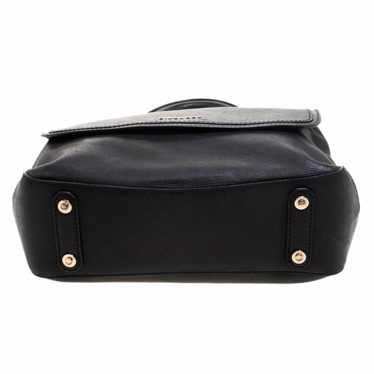 Pre Owned Givenchy Black Leather Top Handle Bag