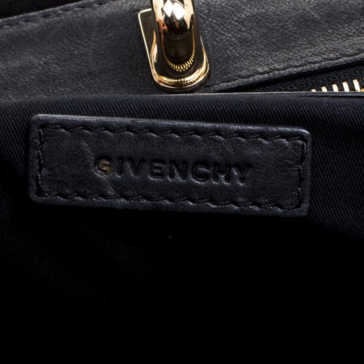 Pre Owned Givenchy Black Leather Top Handle Bag
