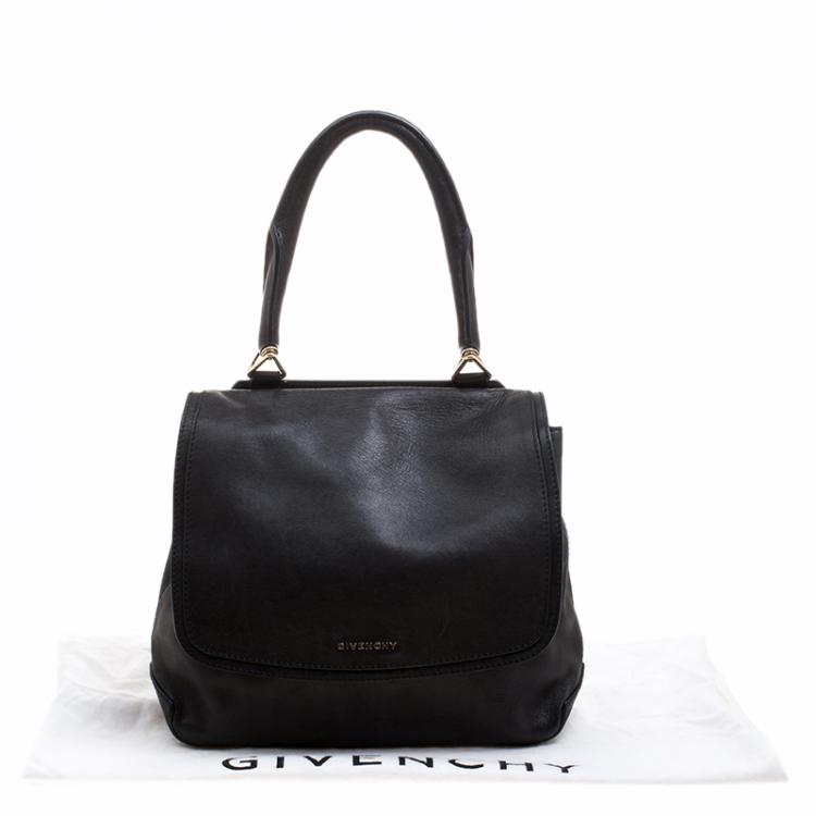 Pre Owned Givenchy Black Leather Top Handle Bag