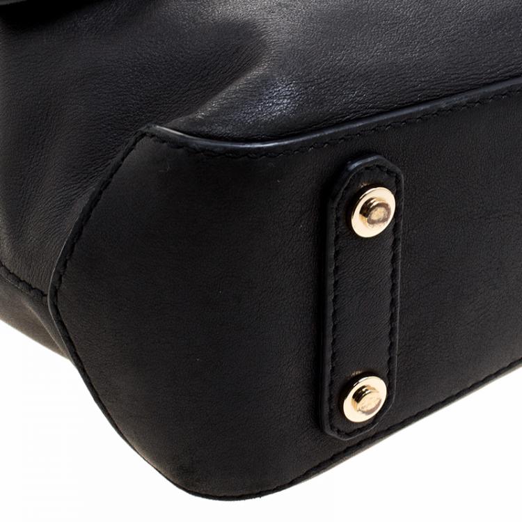 Pre Owned Givenchy Black Leather Top Handle Bag
