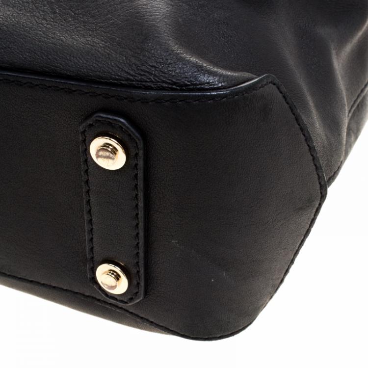 Pre Owned Givenchy Black Leather Top Handle Bag