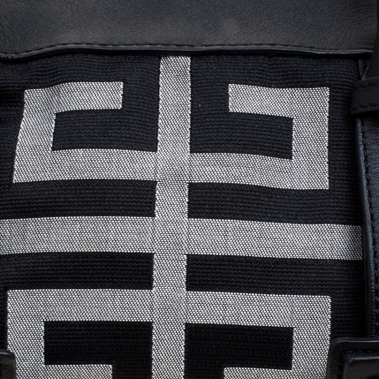 Pre Owned Givenchy Black/Grey Monogram Fabric Satchel