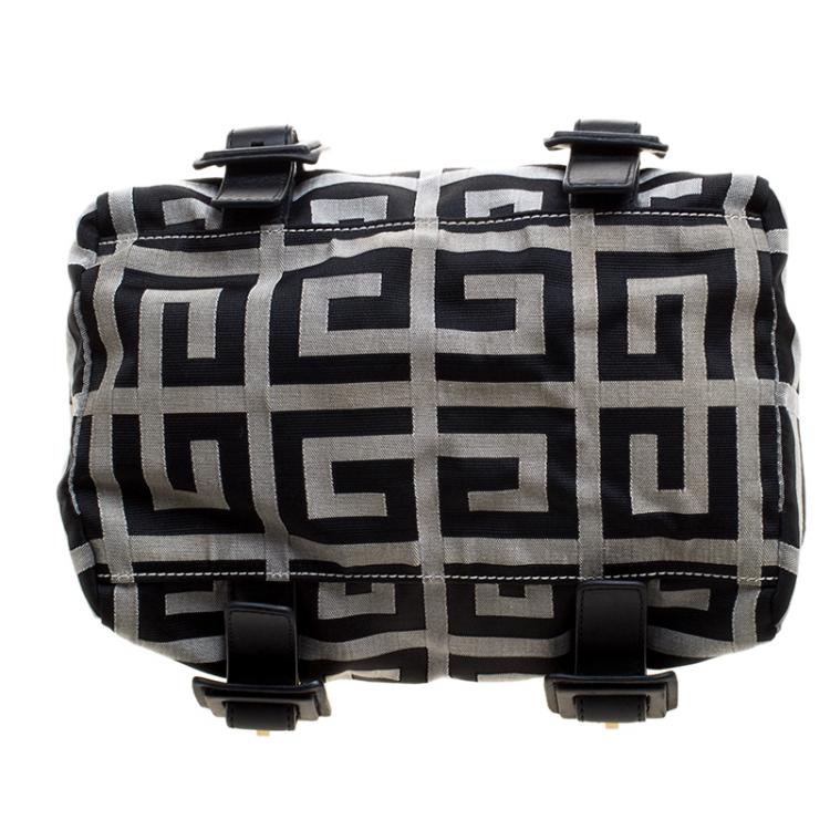 Pre Owned Givenchy Black/Grey Monogram Fabric Satchel